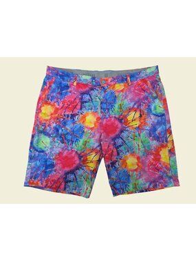 Hreski Mens Abstract Print Shorts Size 40